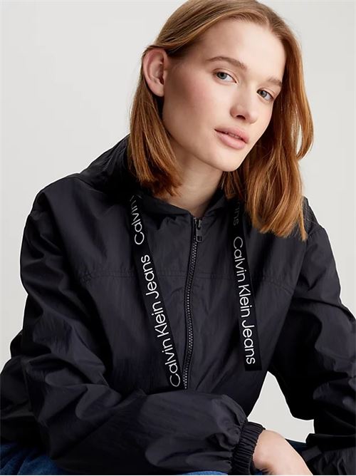 logo drawstring windbreaker CALVIN KLEIN JEANS | J20J223353BEH